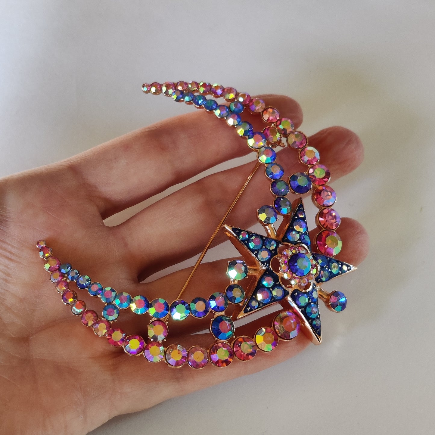 Butler & Wilson Moon and Star Brooch