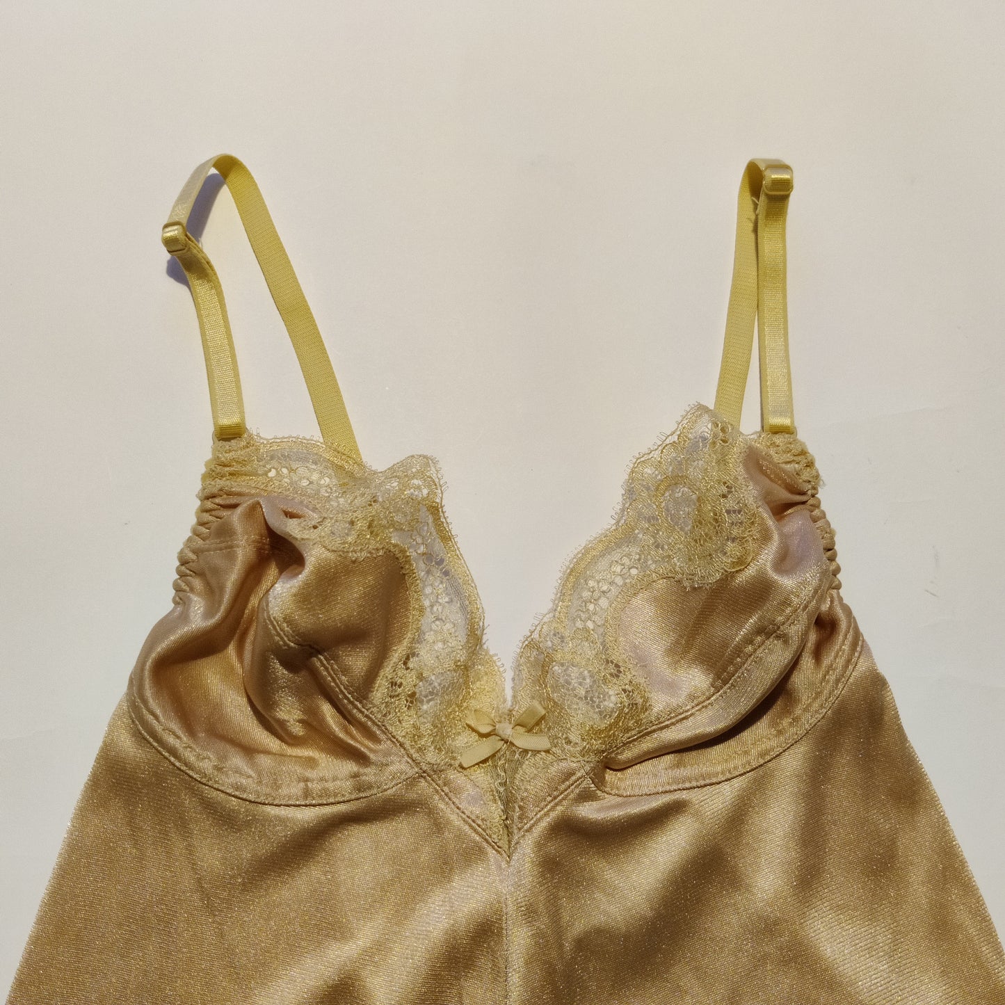 Vintage Sand/Nude 1970s Teddy/Camiknickers