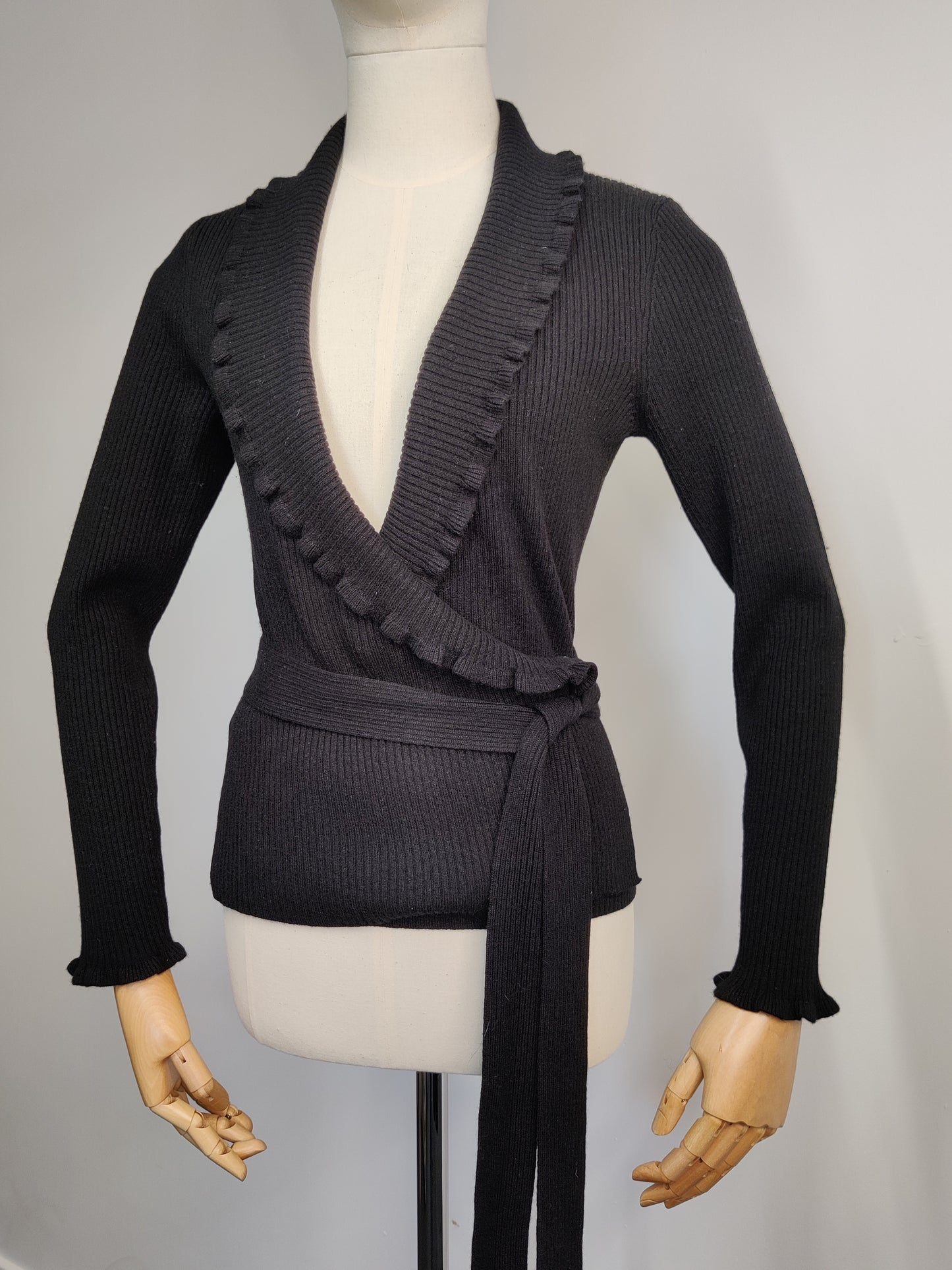Jaeger Silk/Cashmere Wrap Cardigan