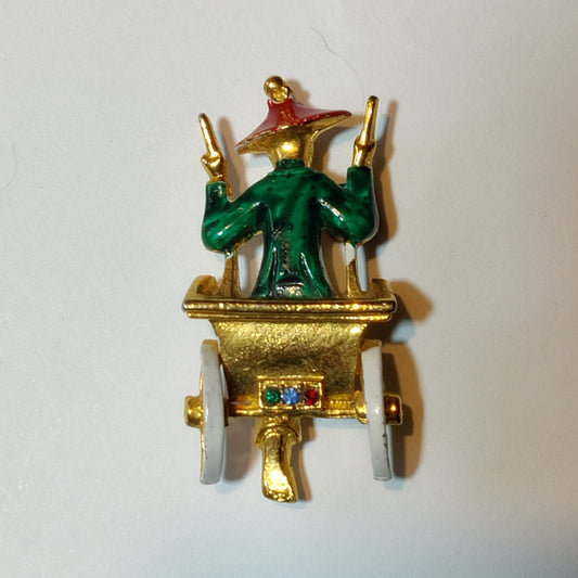 Vintage Rickshaw Brooch