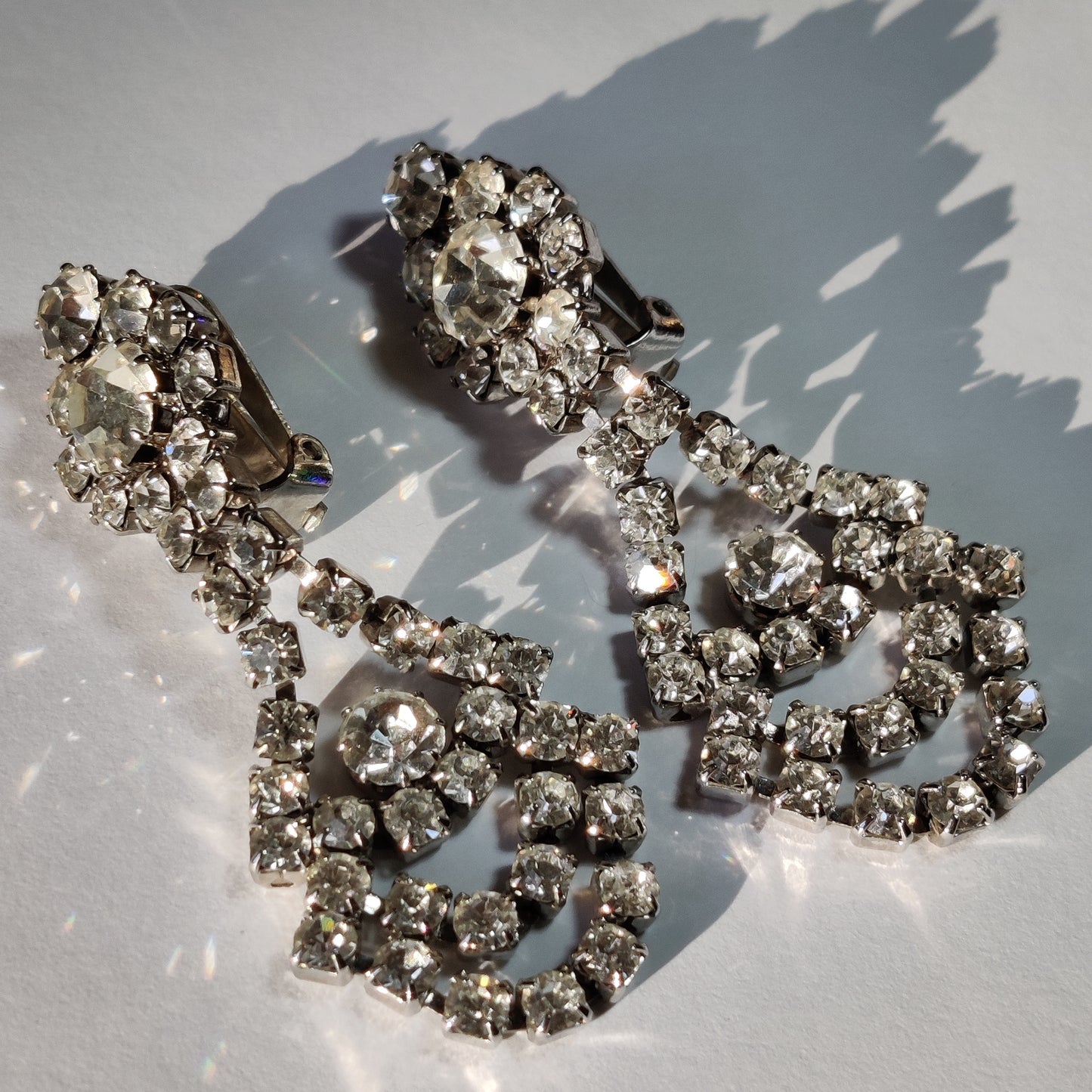1980s Diamante Earrings