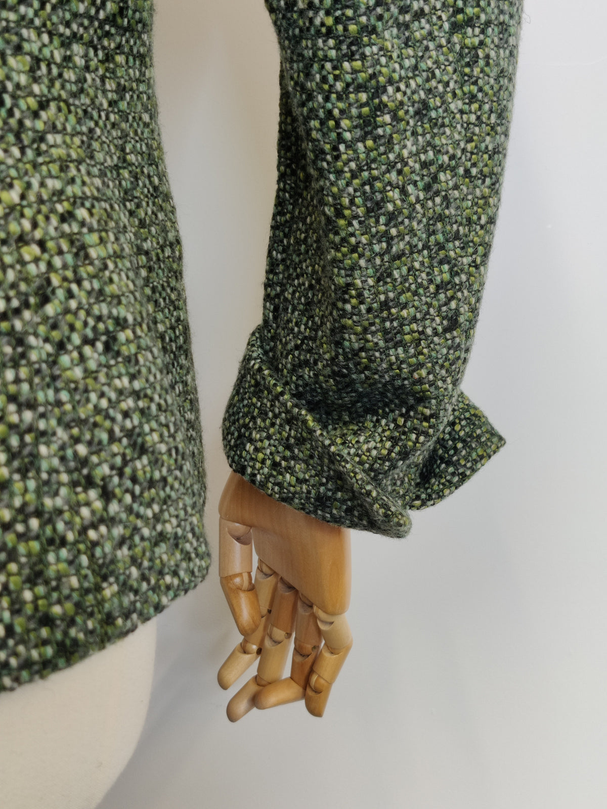 Vintage Viyella Moss Green Woven Tweed Blazer