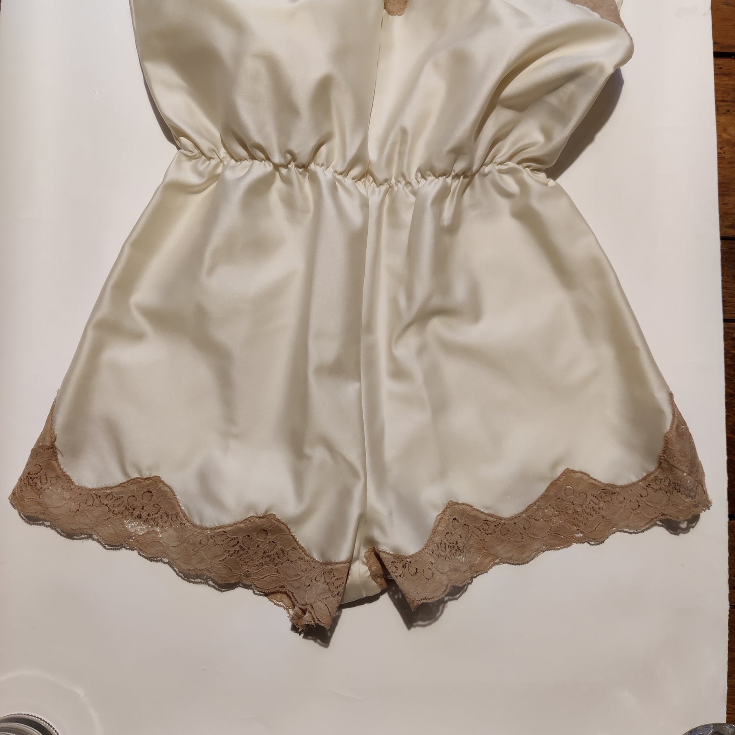 Vintage 'Coffee & Cream' Teddy/Camiknickers