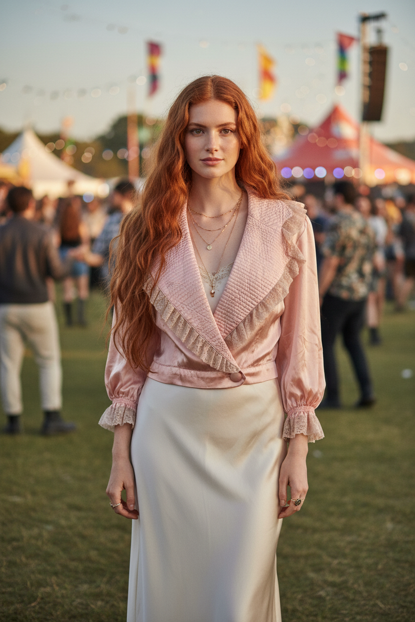 Vintage Satin Bed Jacket