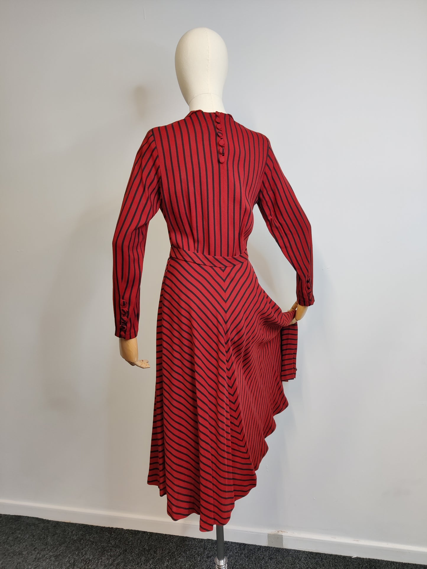 1930s Striped Dress