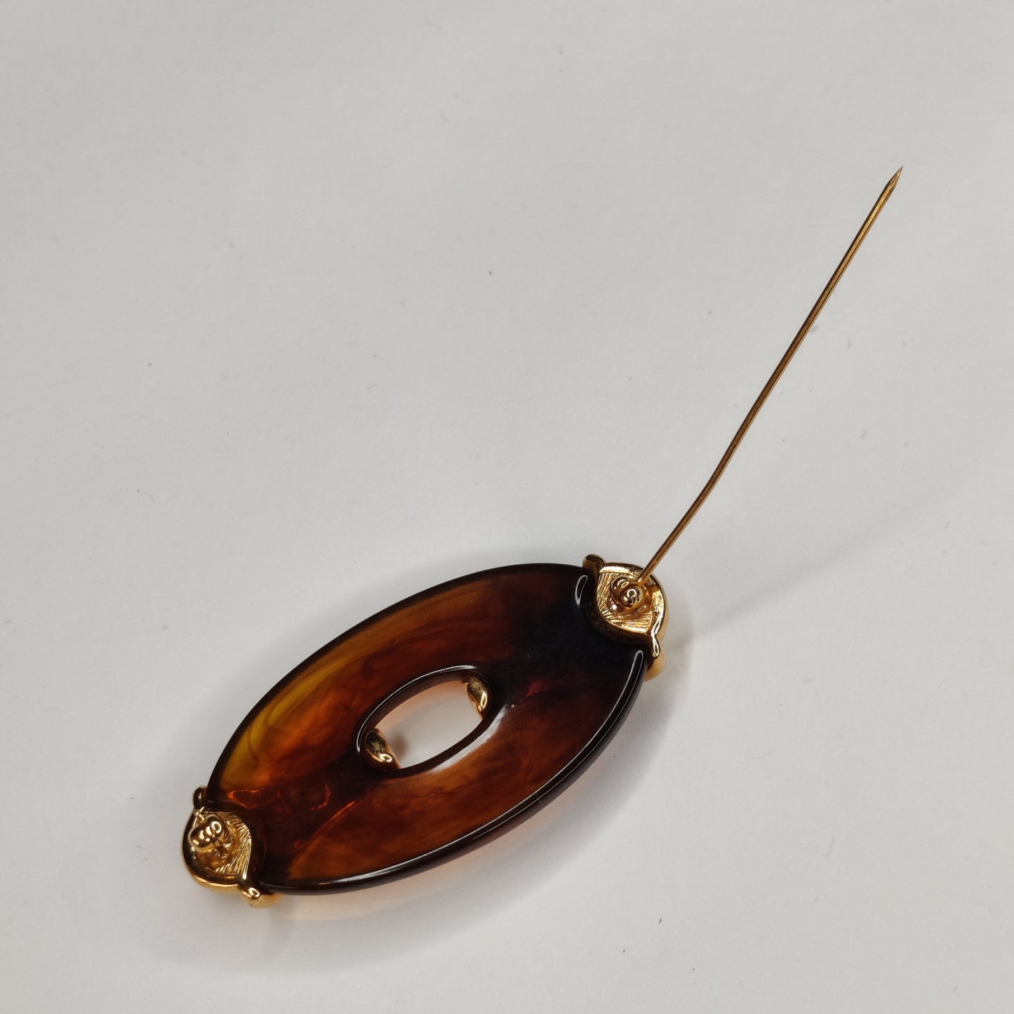 Vintage Faux Tortoiseshell Brooch