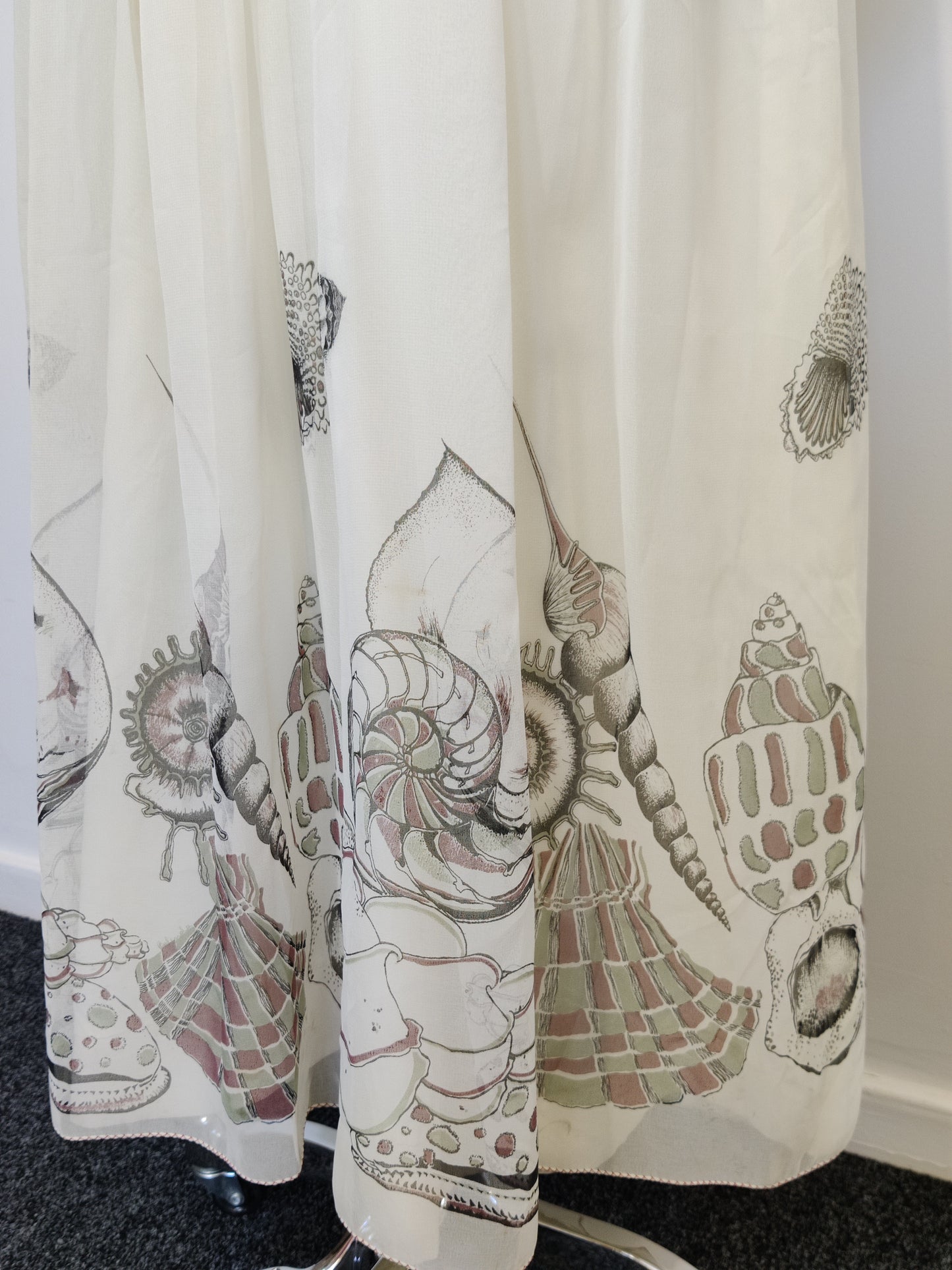 'Seashells' 1970s Maxi Dress attributed to Jean Varon