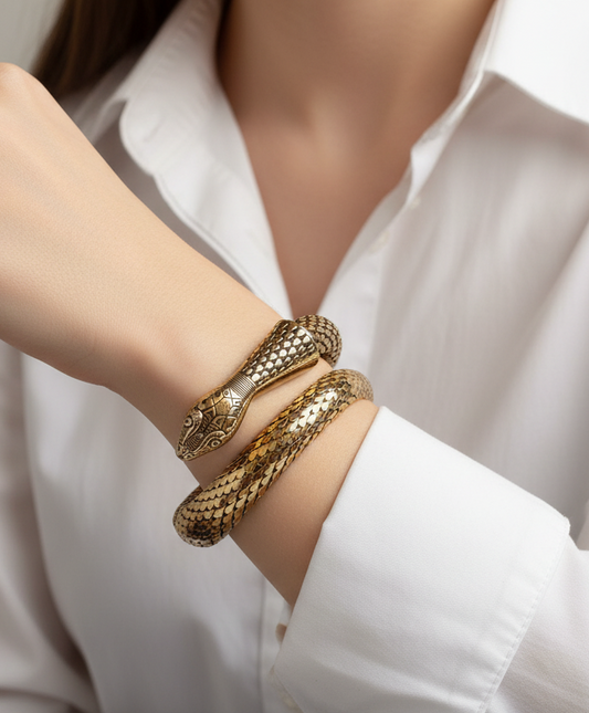 Vintage Whiting & Davis Snake Bracelet