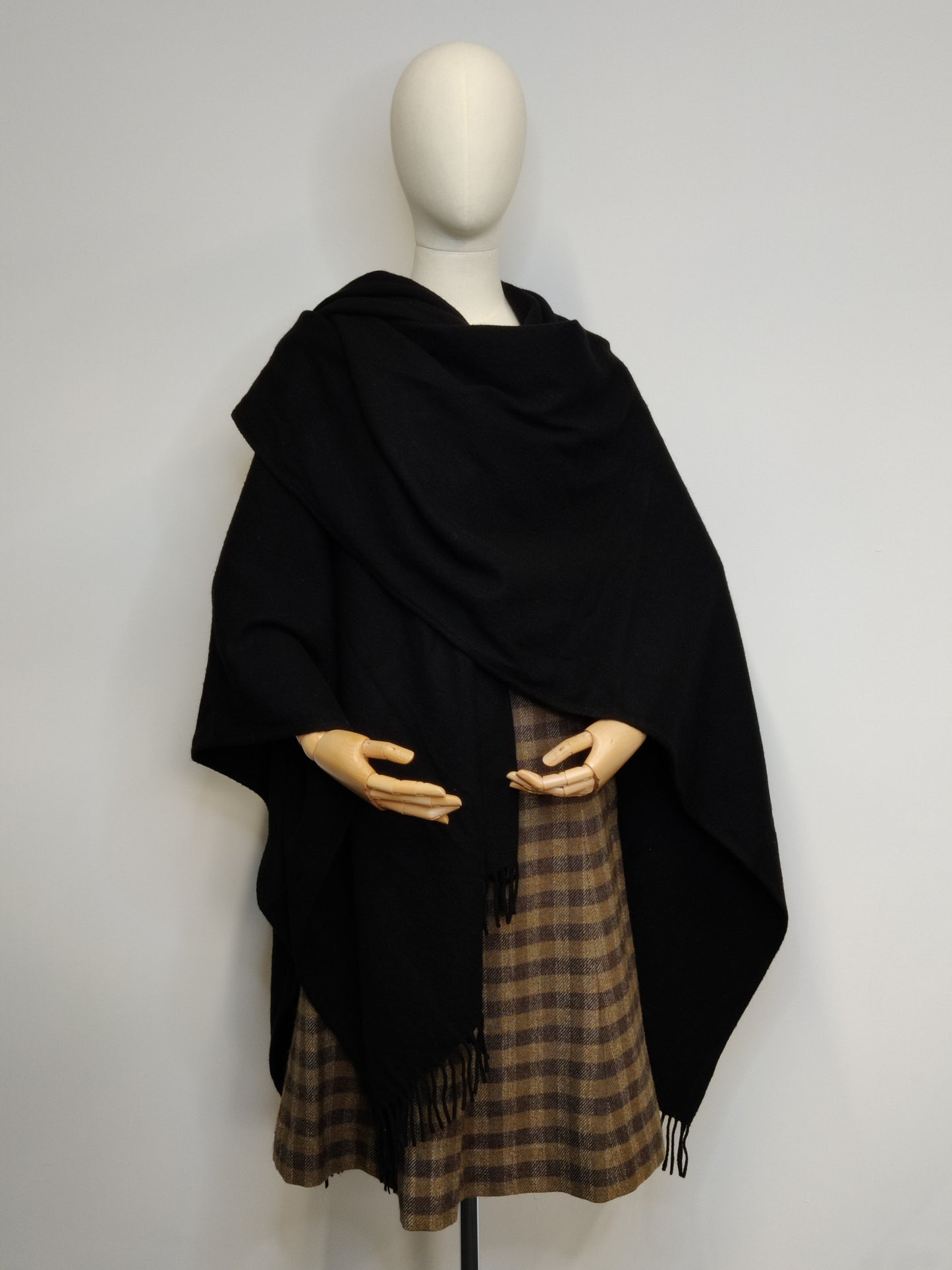 Vintage Cashmere/Wool Cape Shawl