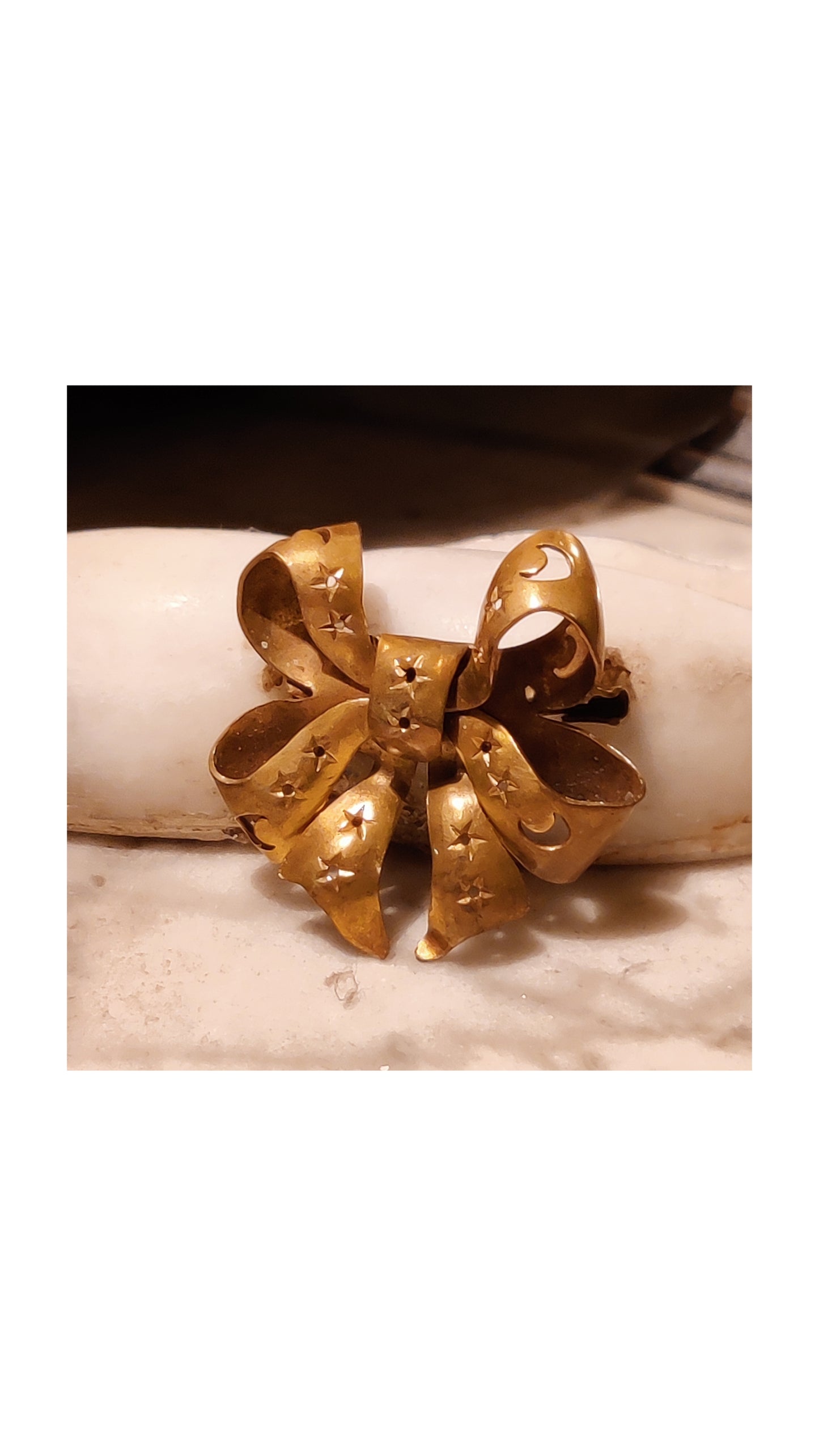 Vintage Celestial Bow Brooch