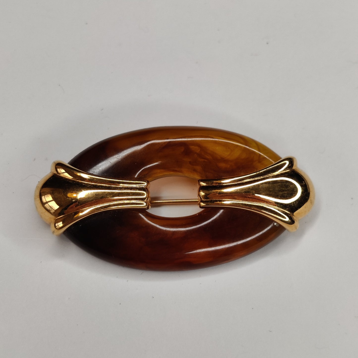 Vintage Faux Tortoiseshell Brooch