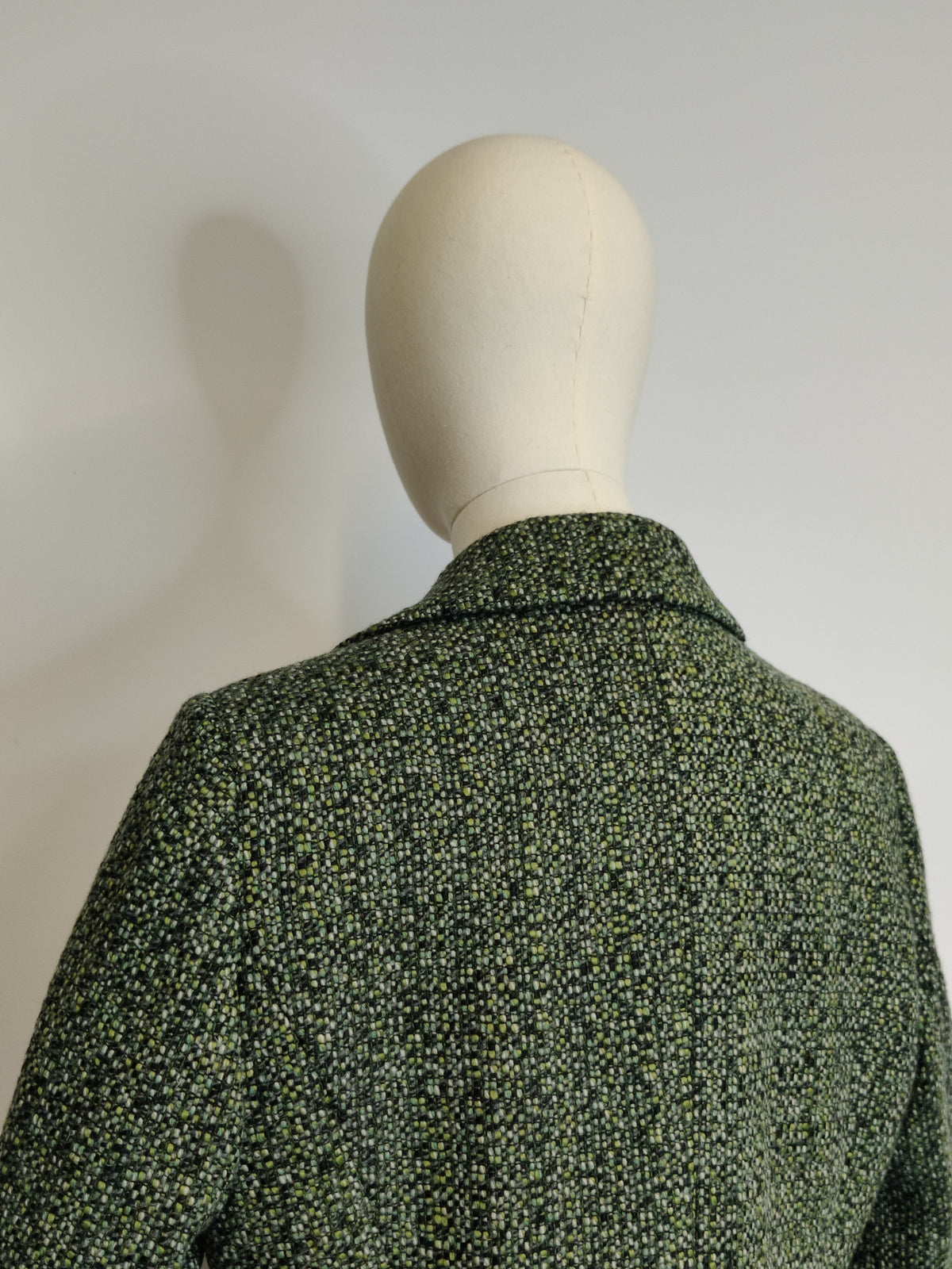 Vintage Viyella Moss Green Woven Tweed Blazer