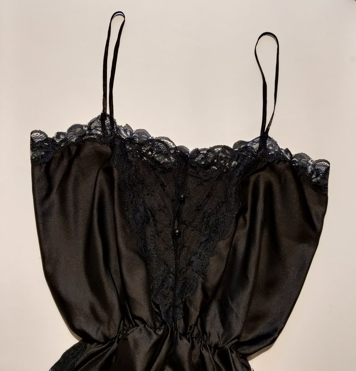 1970s Black Teddy/Camiknickers