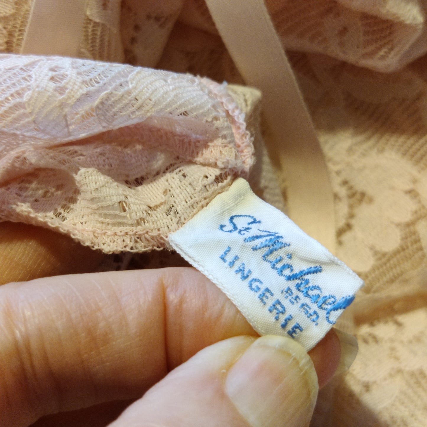 1960s Pink Lace Slip