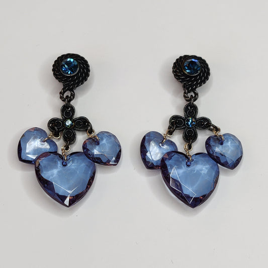 Vintage Heart Chandelier Earrings