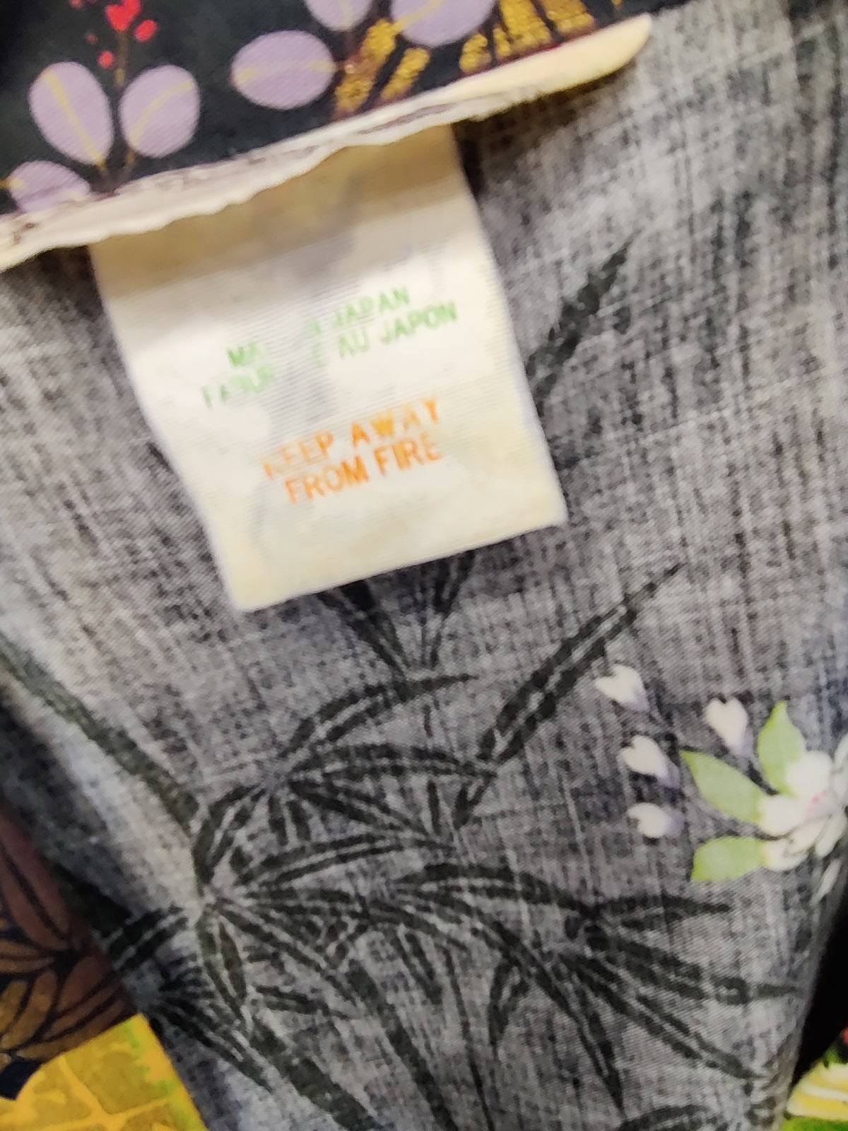 Vintage 1970s Mixed Floral Print Cotton Kimono Robe – Made in Japan