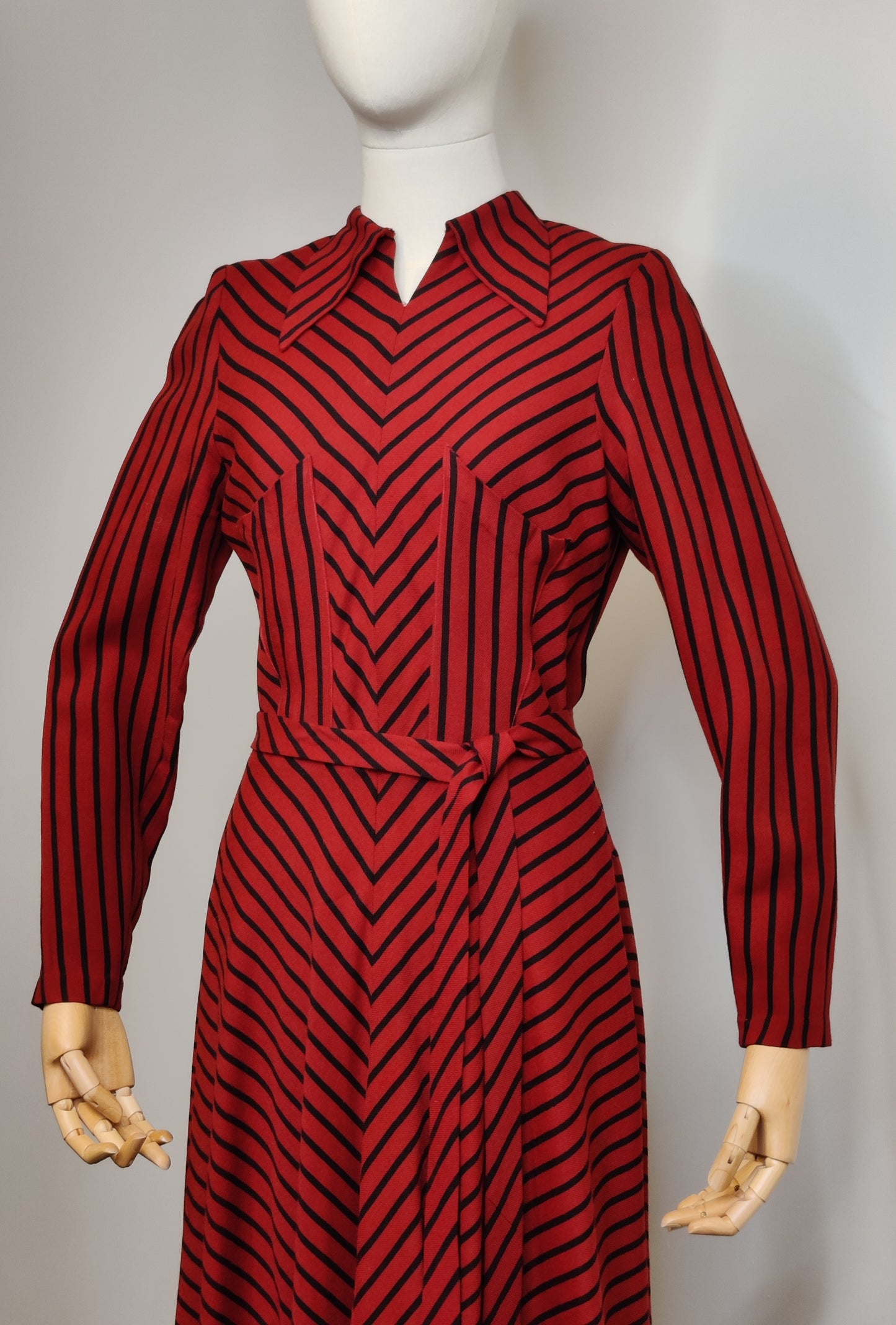 1930s Striped Dress