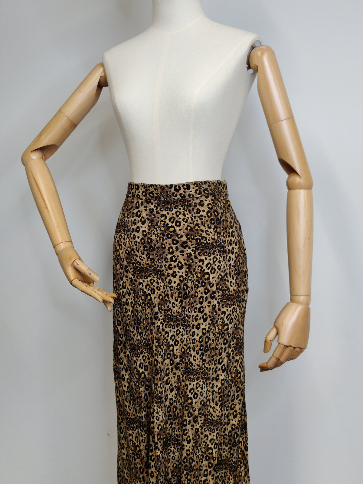 Vintage Betty Barclay Leopard Print Midi/Maxi Skirt