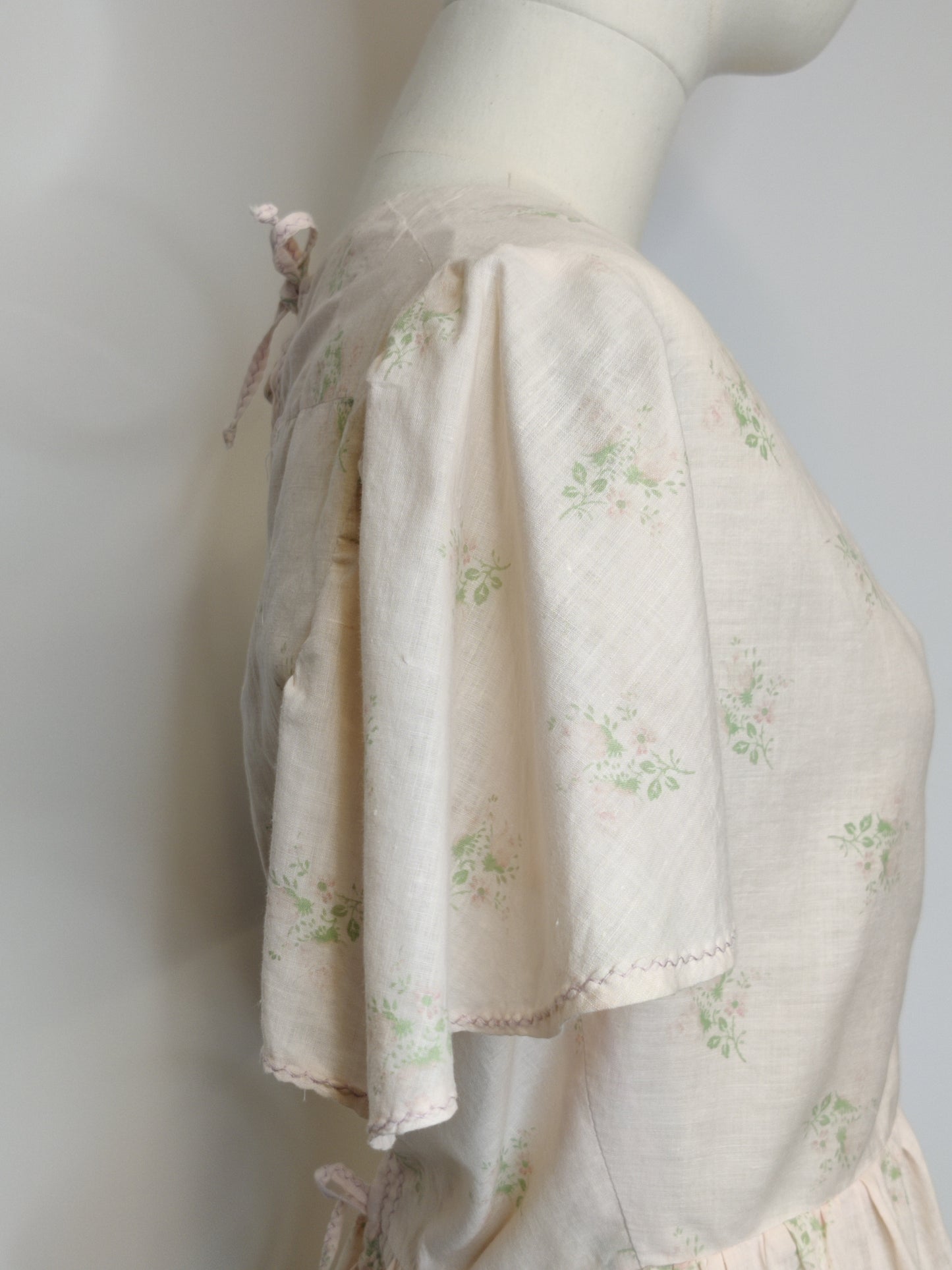 Antique Floral Cotton Bodice Top