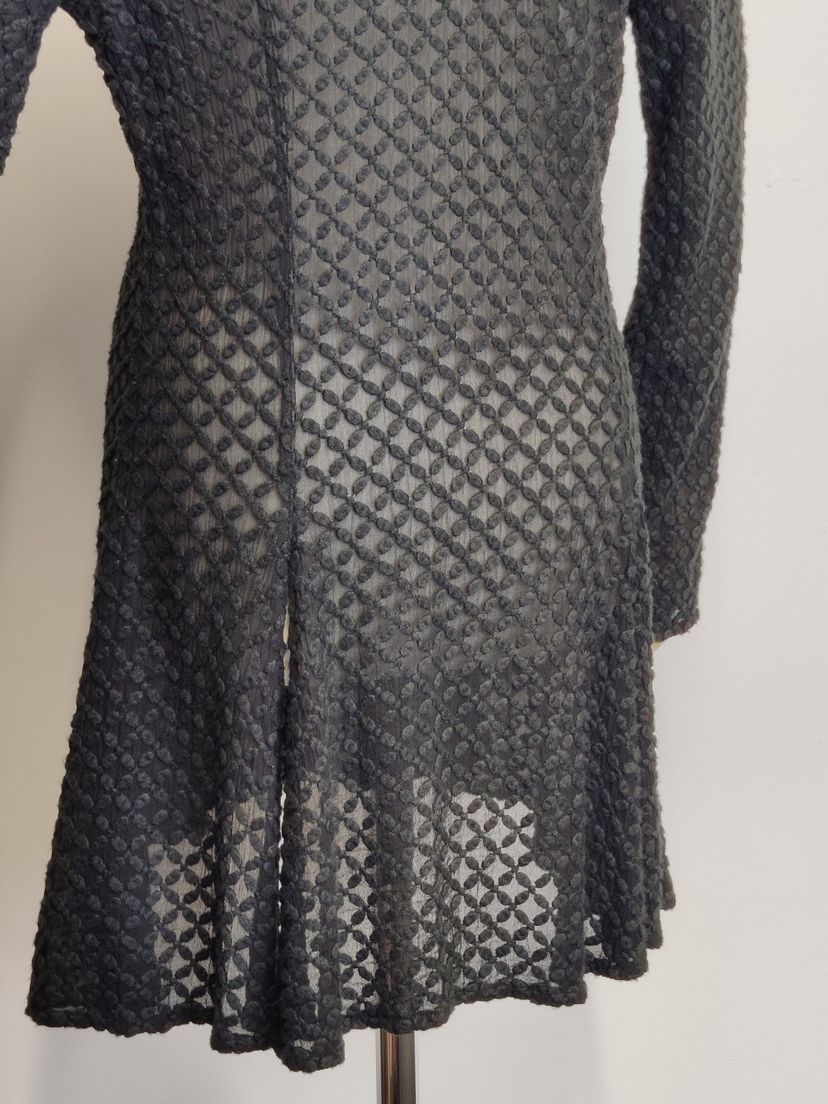 1990s GHOST (Sarne era) Black Devoire Peplum Jacket/Top