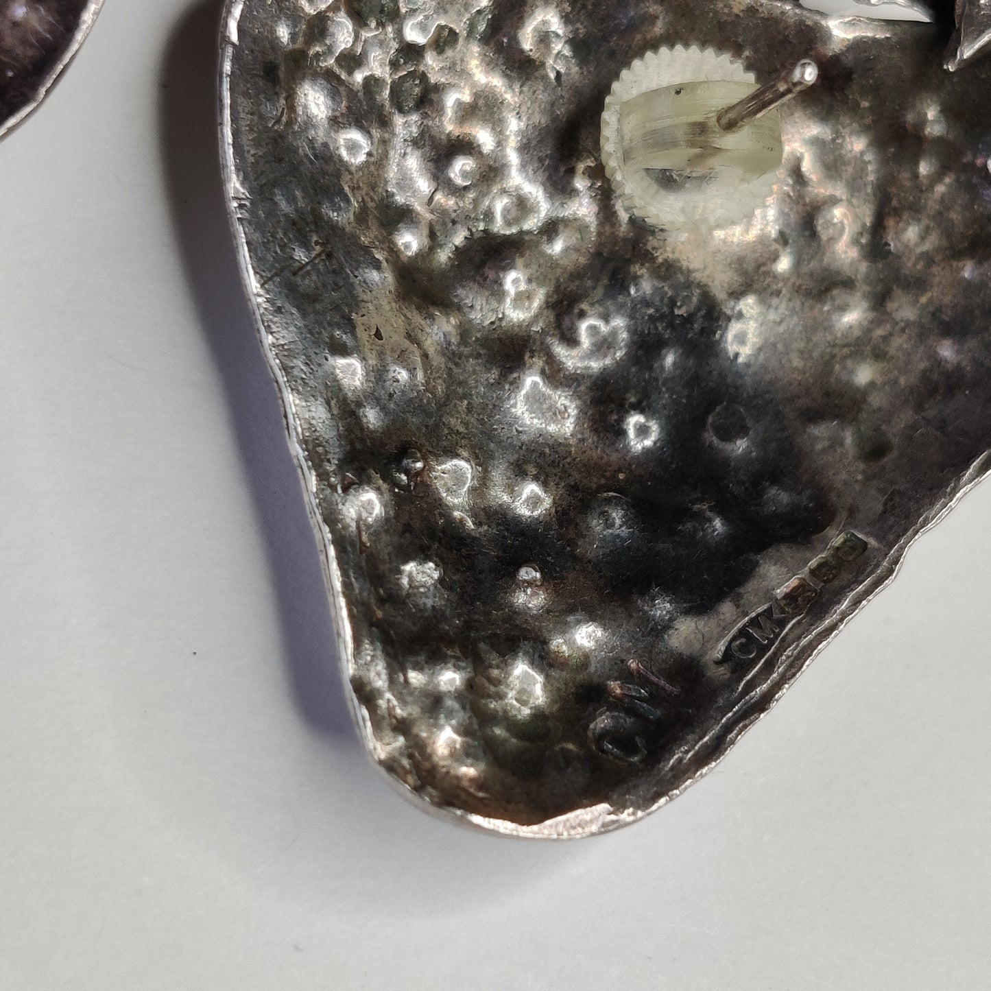 Vintage Silver Strawberry Earrings by Carol Mather