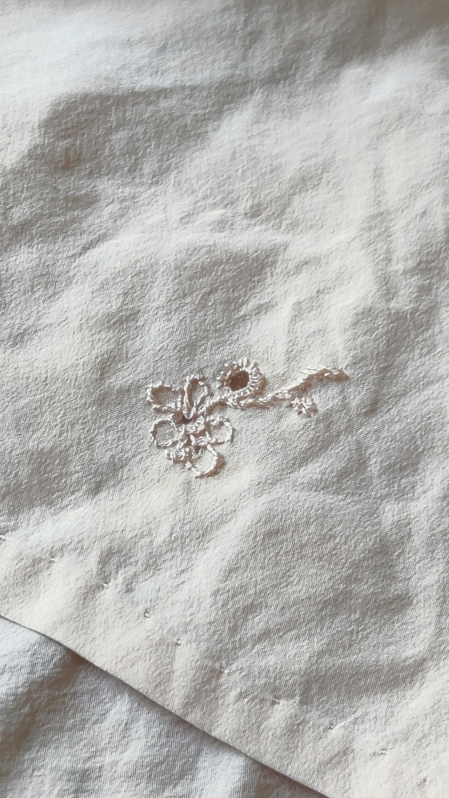 1930s Ethereal Blush Cream Silk & French Lace Slip Dress with Ties