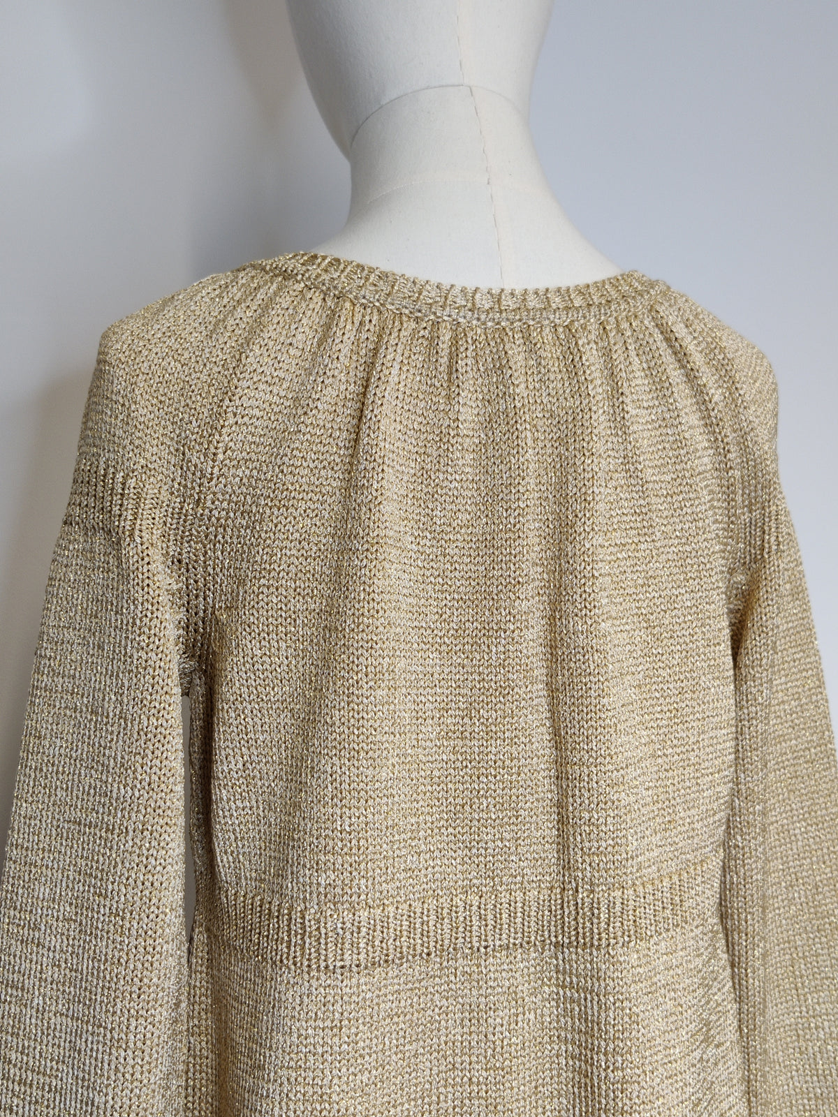 Vintage Moschino Cheap & Chic Gold Lurex Knitted Cardigan