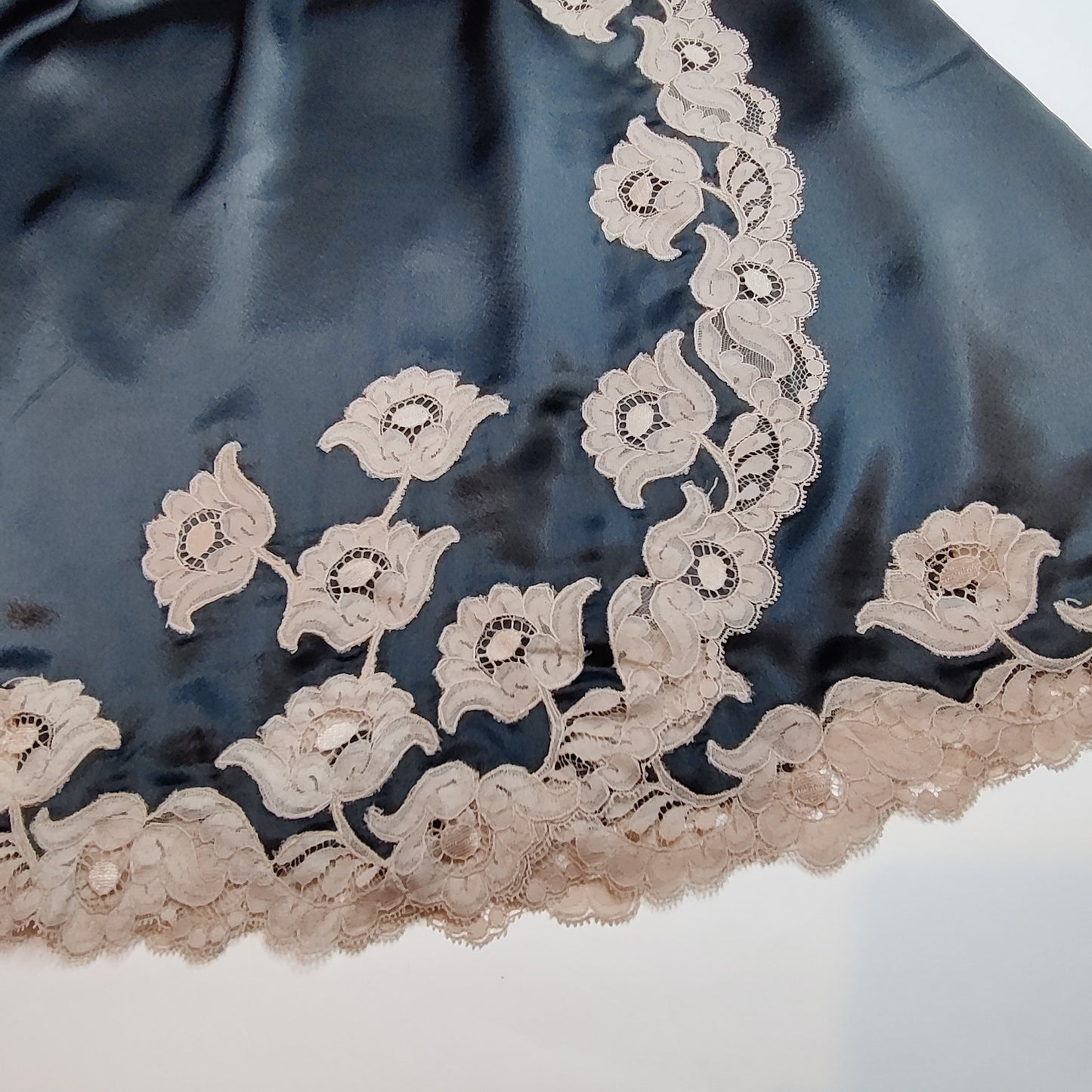 1970s Black Janet Reger Bra, Pants & Waist Slip Set