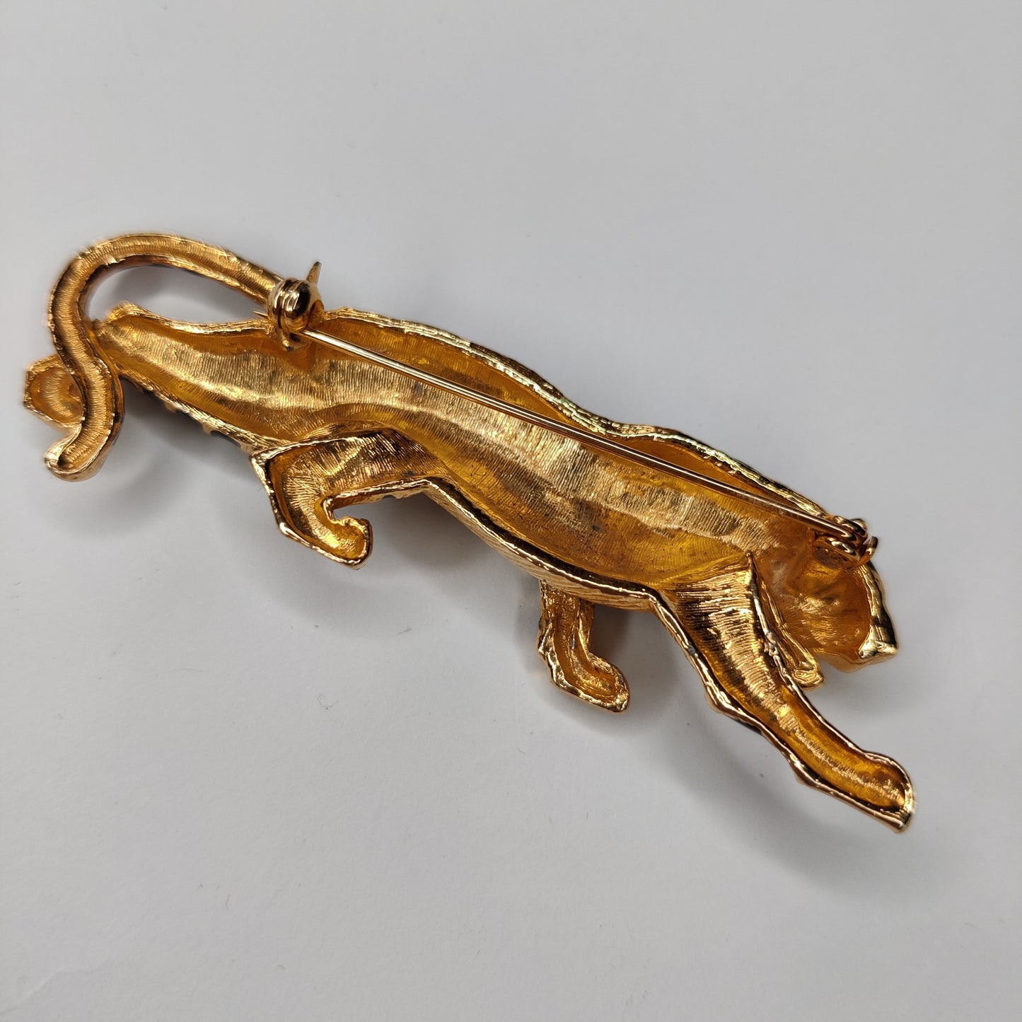 1980s Crouching Tiger Brooch