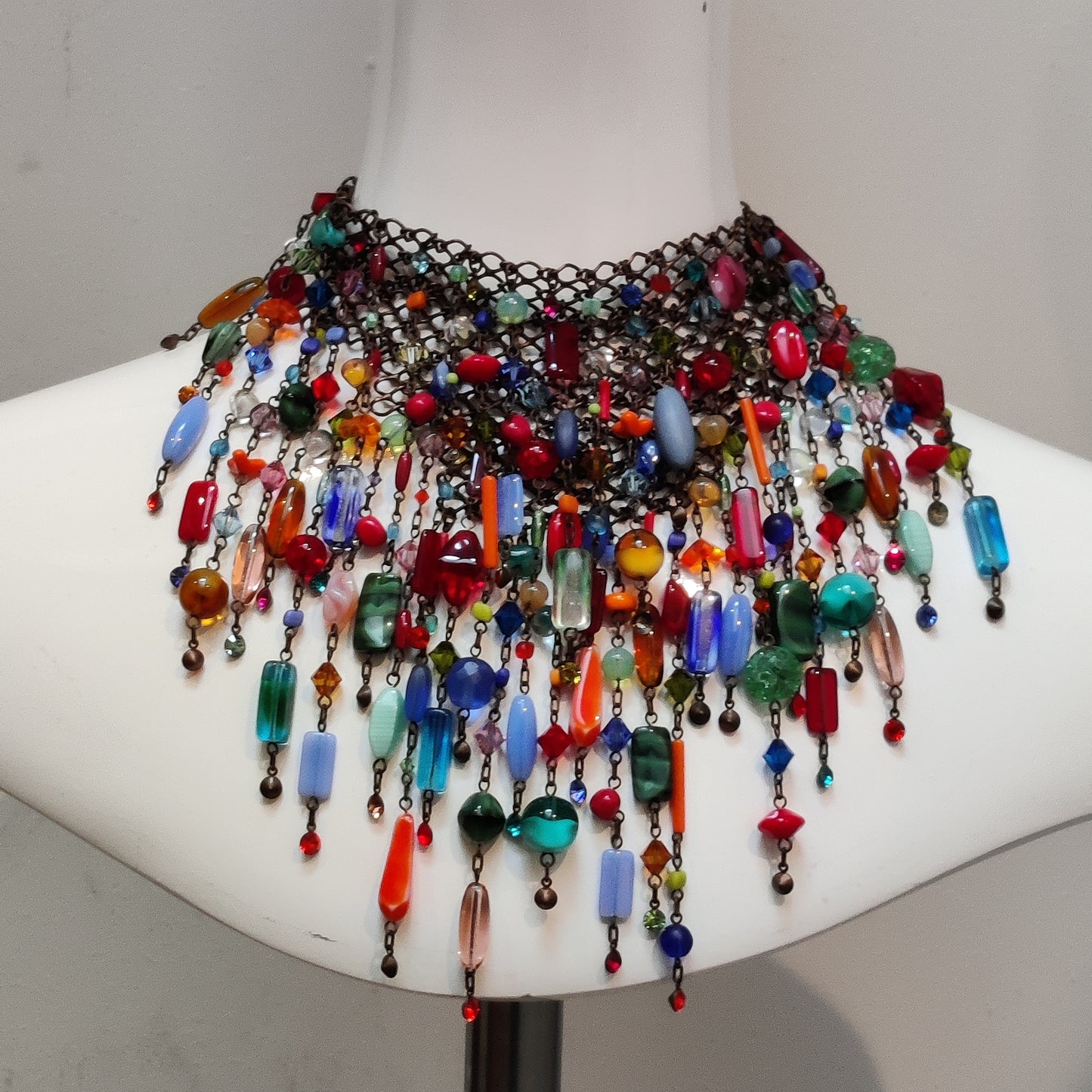 Konplott Multicoloured Glass Beaded Bib Necklace