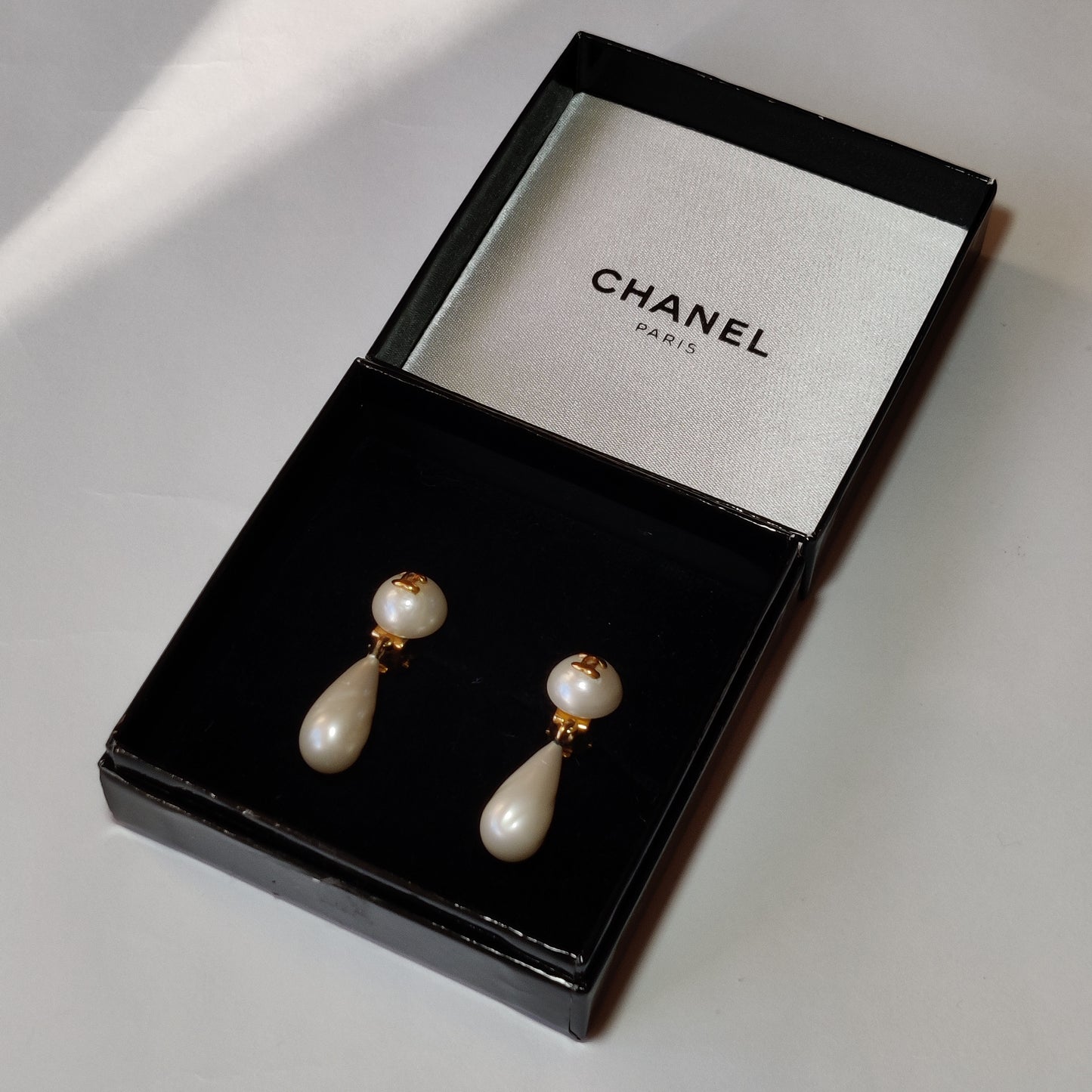 Vintage Chanel Faux Pearl Clip Earrings