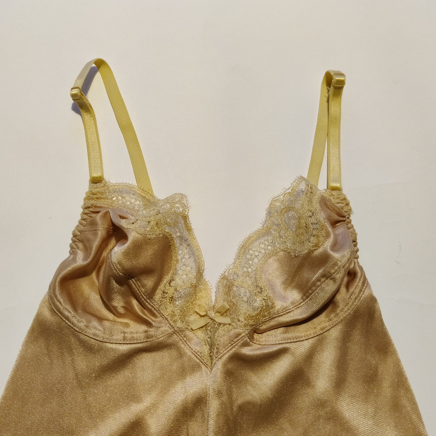Vintage Sand/Nude 1970s Teddy/Camiknickers
