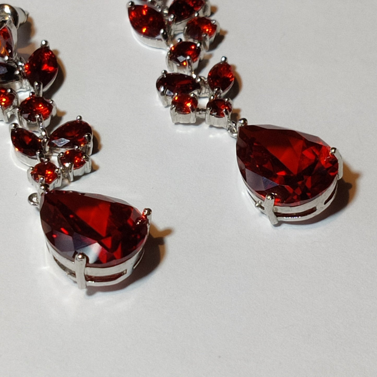 Vintage Glass Rhinestone Drop Earrings