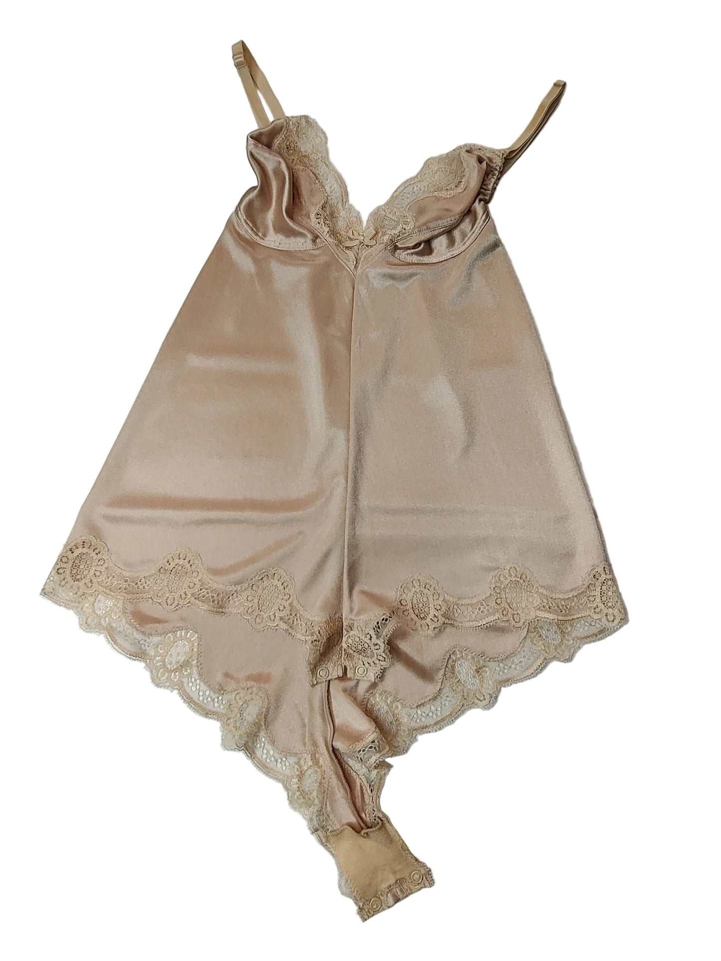 Vintage Sand/Nude 1970s Teddy/Camiknickers