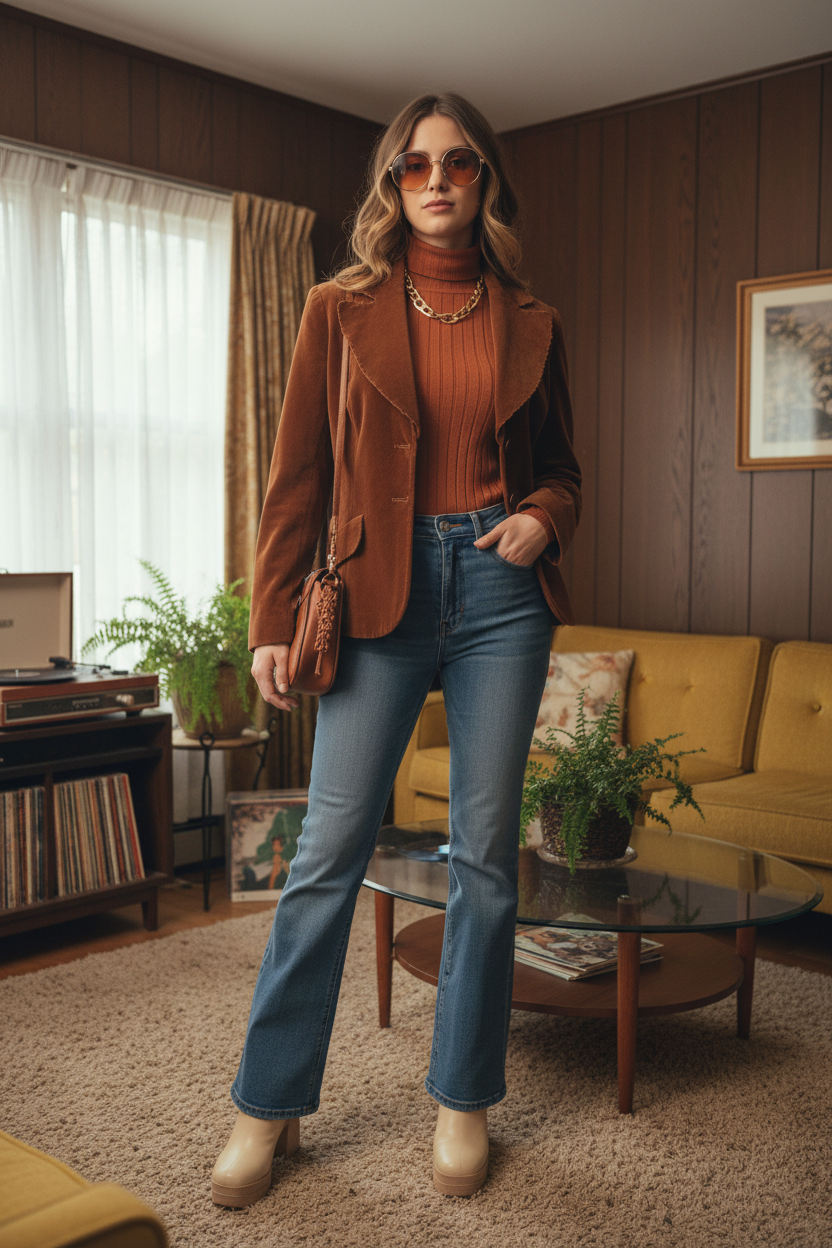 Cinnamon Brown Velvet Jacket