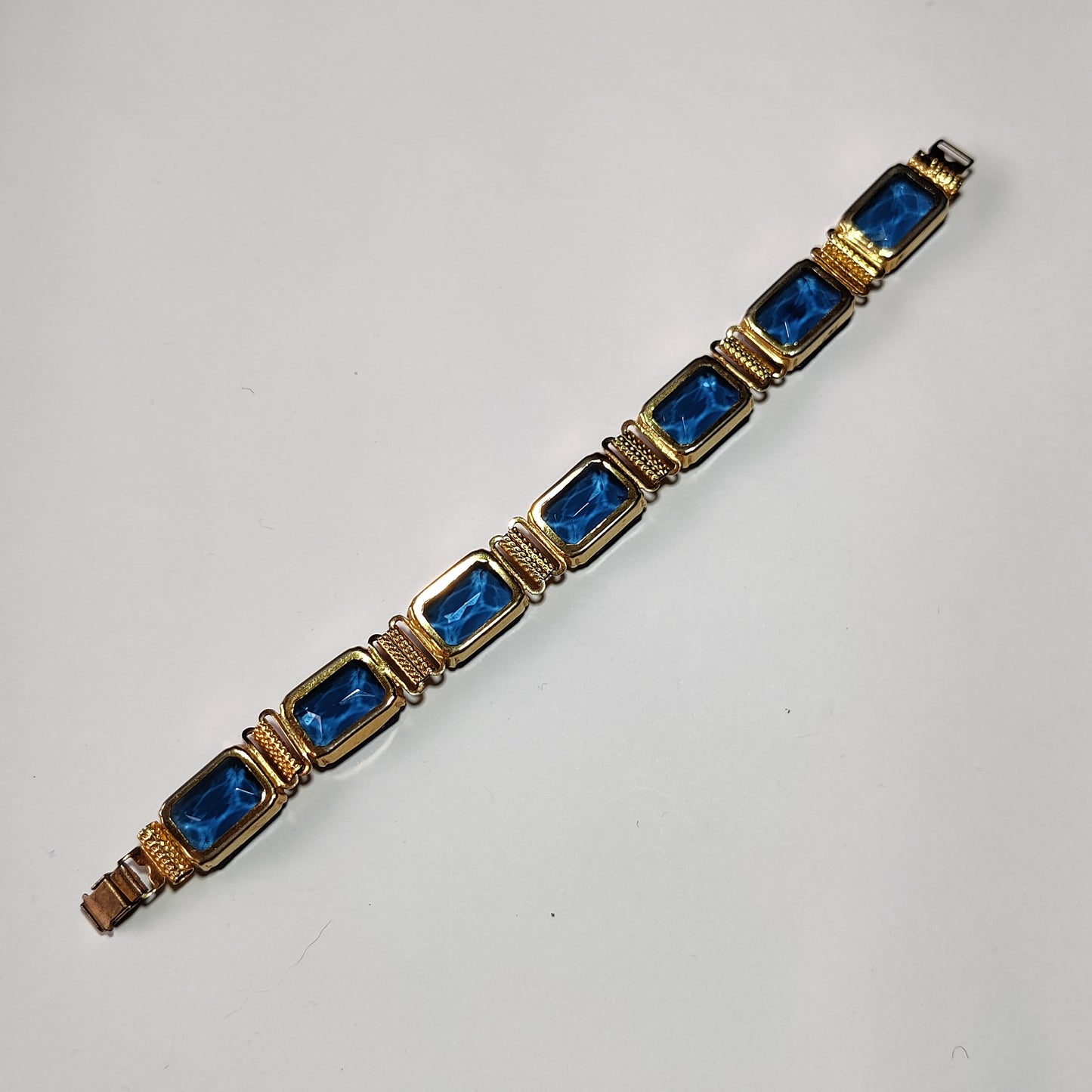 Vintage Blue Rhinestone Bracelet