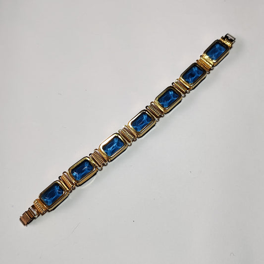Vintage Blue Rhinestone Bracelet