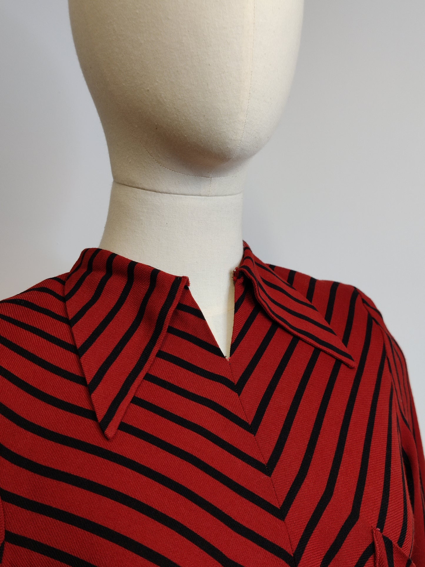 1930s Striped Dress