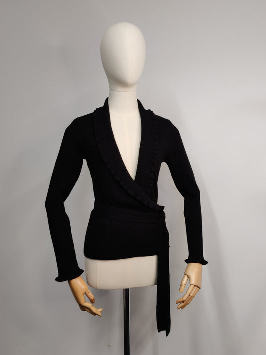 Jaeger Silk/Cashmere Wrap Cardigan