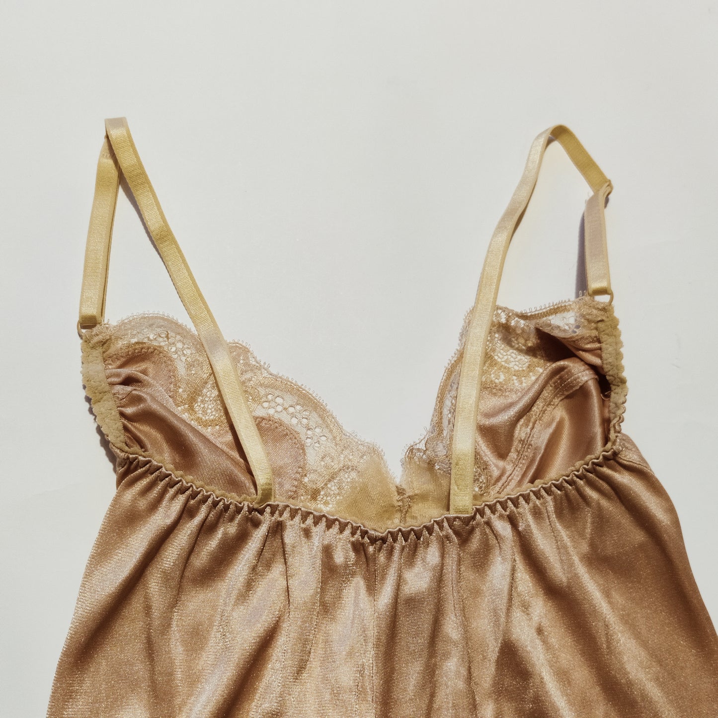 Vintage Sand/Nude 1970s Teddy/Camiknickers