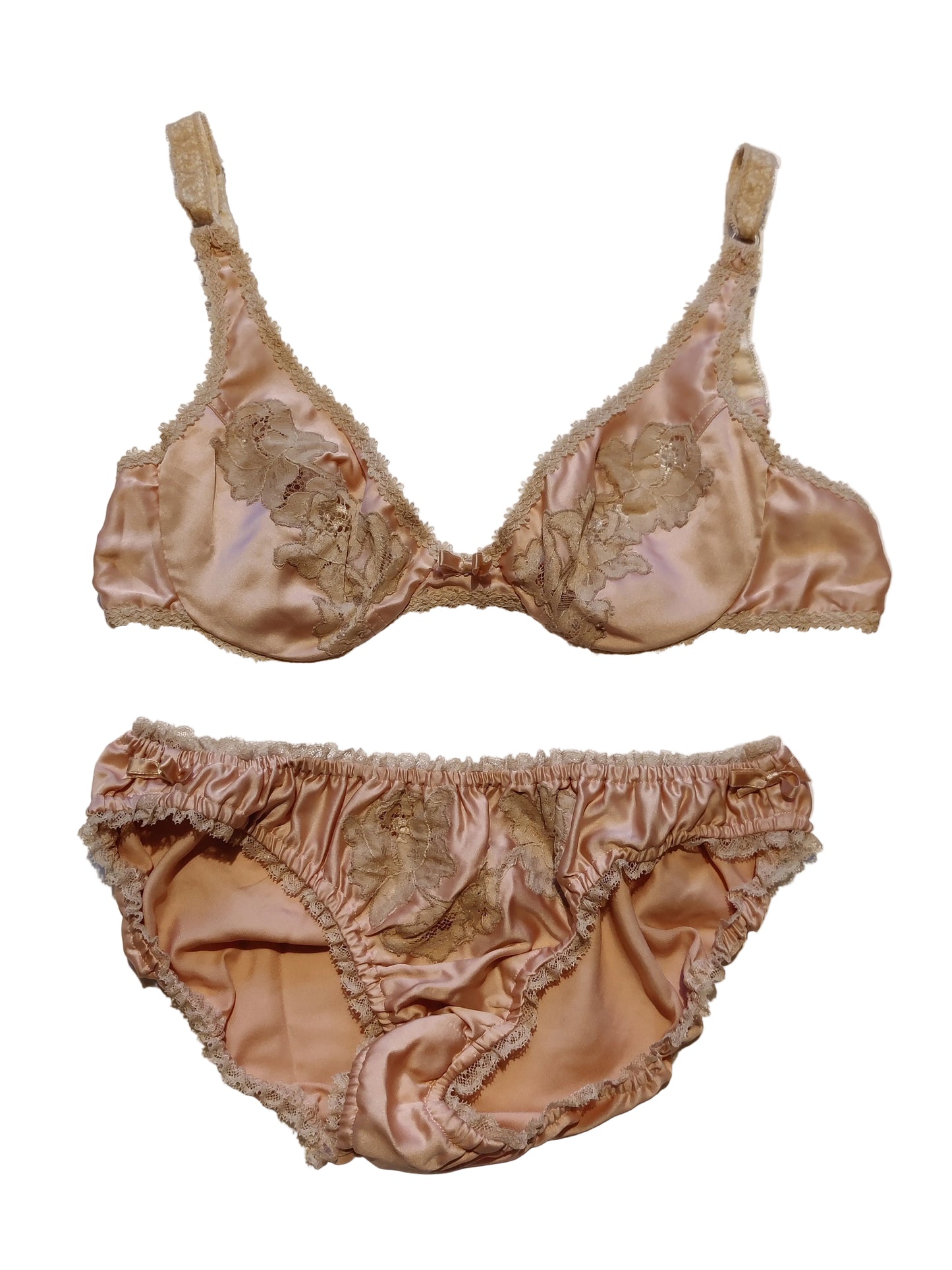 1970s Pink Janet Reger Bra & Pants Set