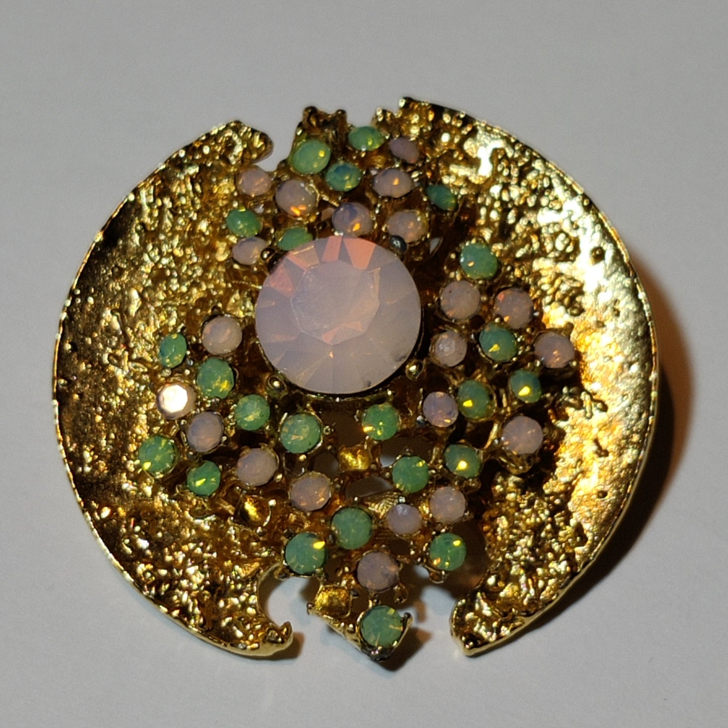 Vintage Pastel/Gold Brooch