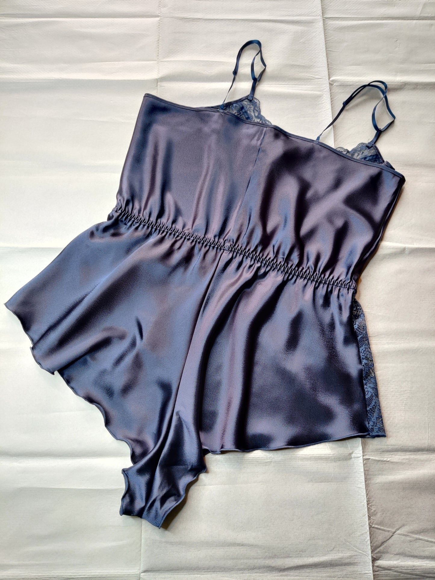 1980s Navy Blue Teddy/Camiknickers