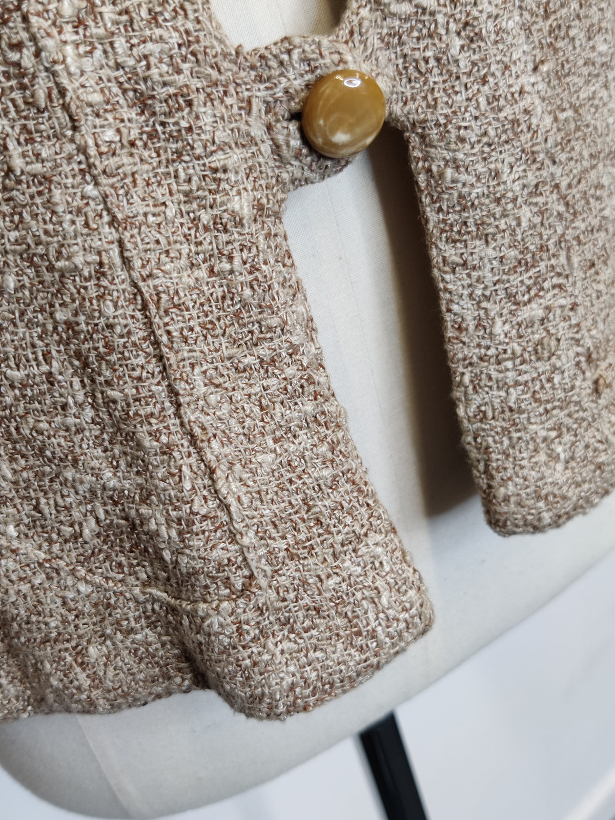1930s Hand Tailored Art Deco Jacket with Weighted Hem