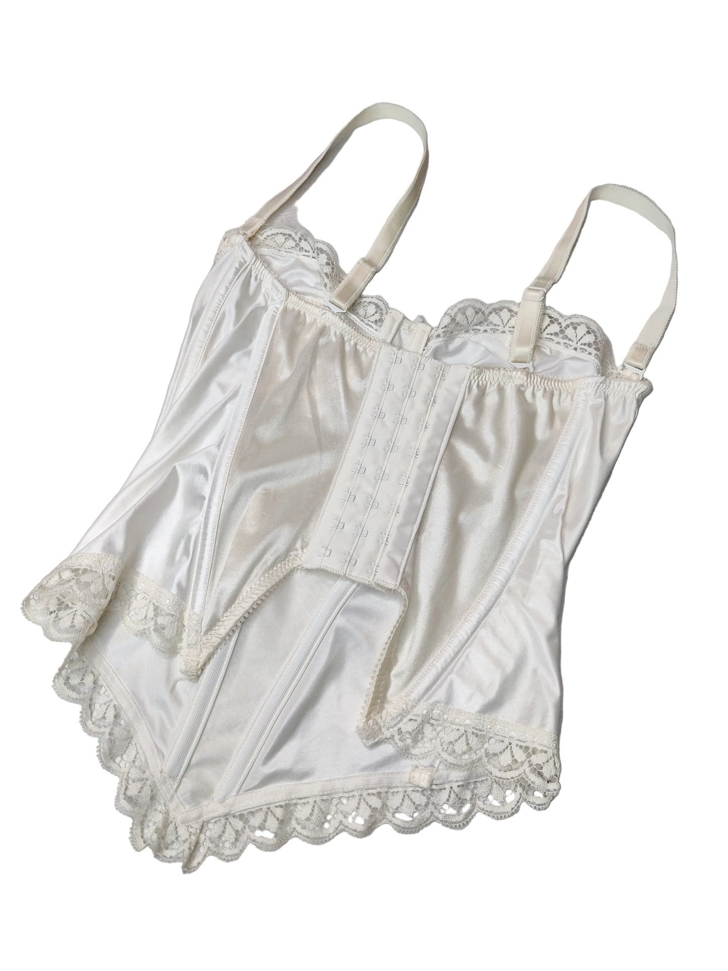 1980s Silhouette White/Off White Corset