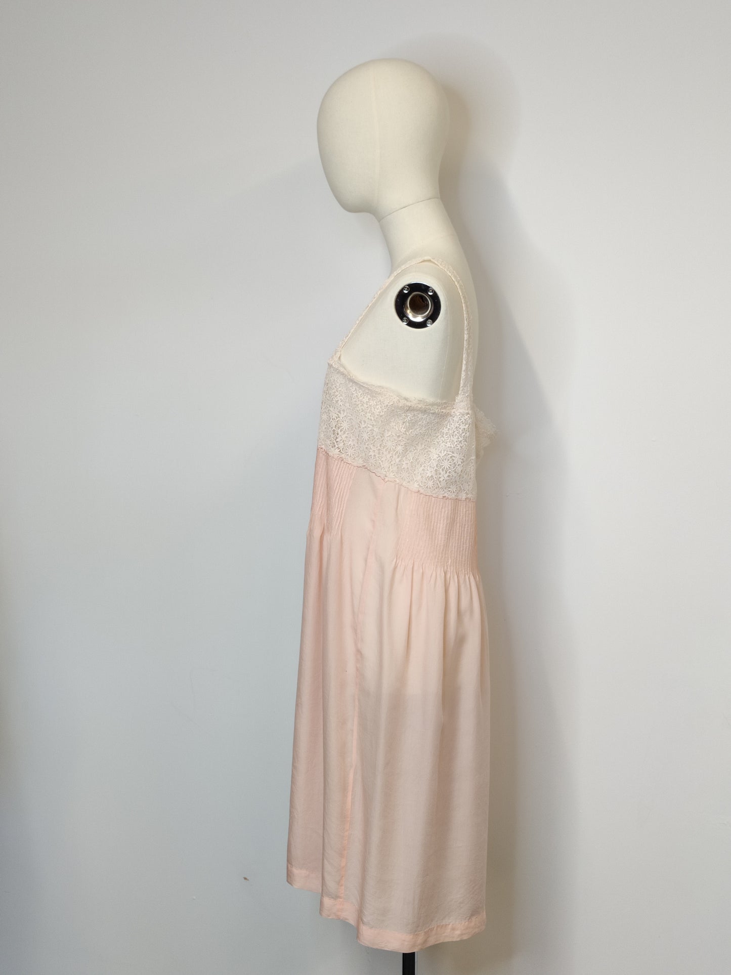 Vintage Silk and Lace Slip Dress