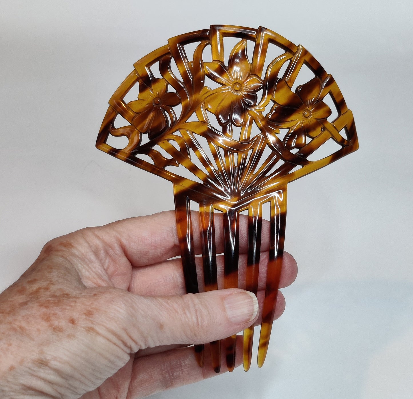 Art Deco Celluloid Hair Comb