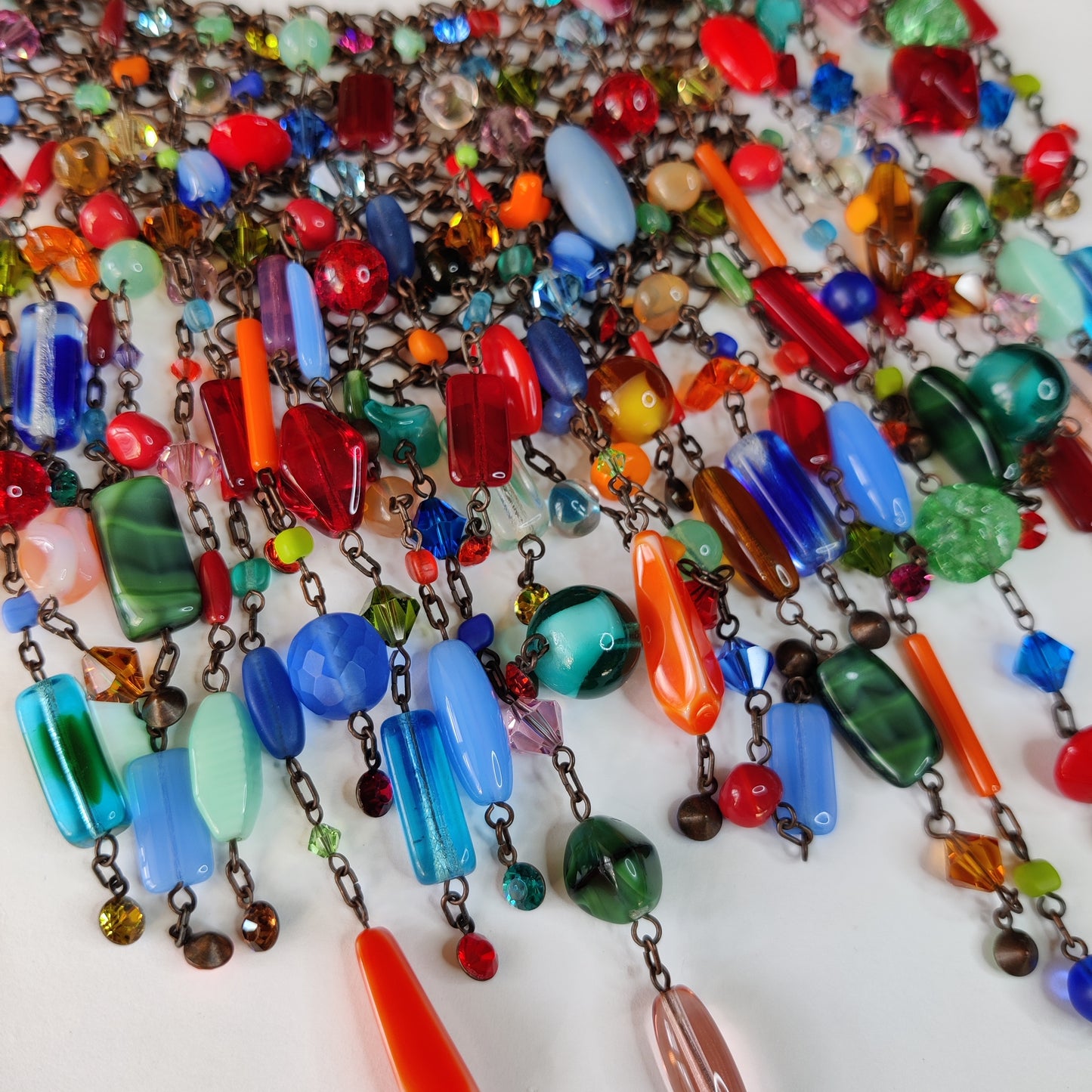 Konplott Multicoloured Glass Beaded Bib Necklace