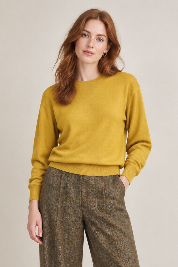 Vintage Straven Pure Merino Wool Crew Neck Jumper