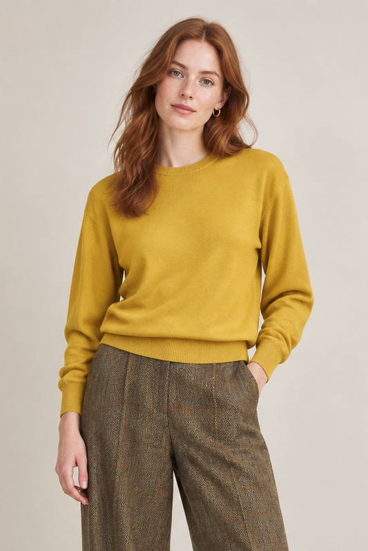 Vintage Straven Pure Merino Wool Crew Neck Jumper